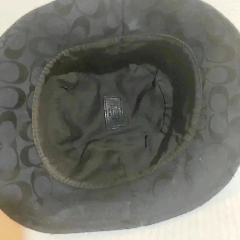 Coach monogram signature print canvas bucket hat size S/M